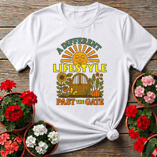 A Different Lifestyle Past The Gate Retro Garden Tee - GardeningTshirts
