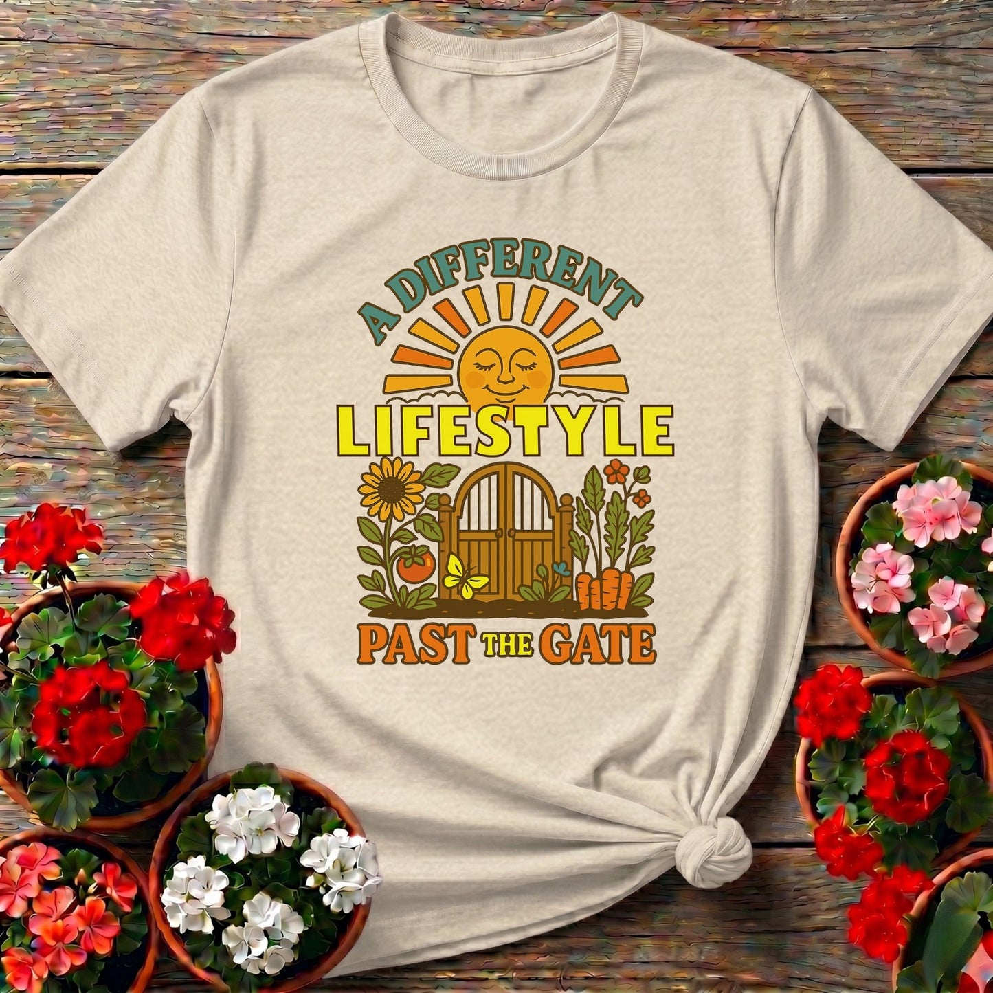 A Different Lifestyle Past The Gate Retro Garden Tee - GardeningTshirts