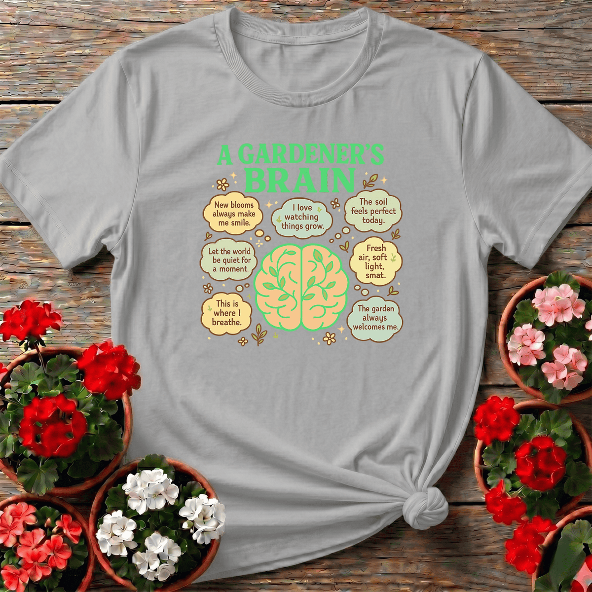 A Gardeners Brain Mindful Plant Lover Shirt - GardeningTshirts