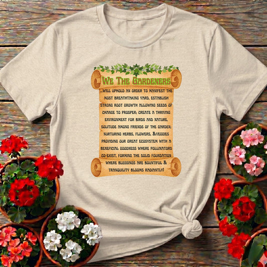A Gardeners Creed Philosophical T shirt - GardeningTshirts