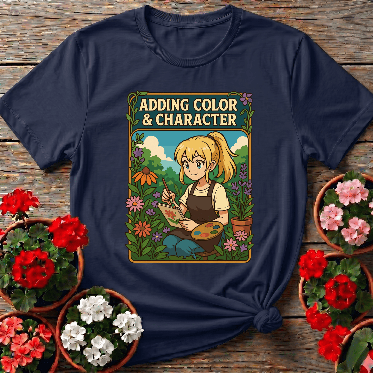 Adding Color & Character Gardening Artist T-Shirt - GardeningTshirts