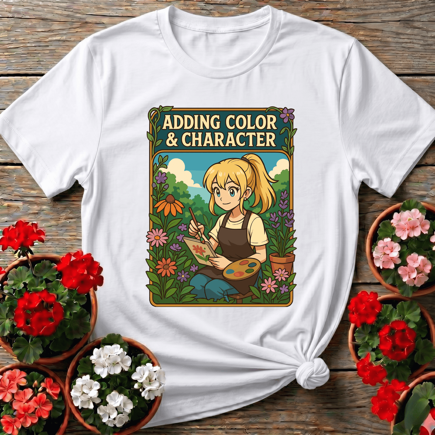 Adding Color & Character Gardening Artist T-Shirt - GardeningTshirts