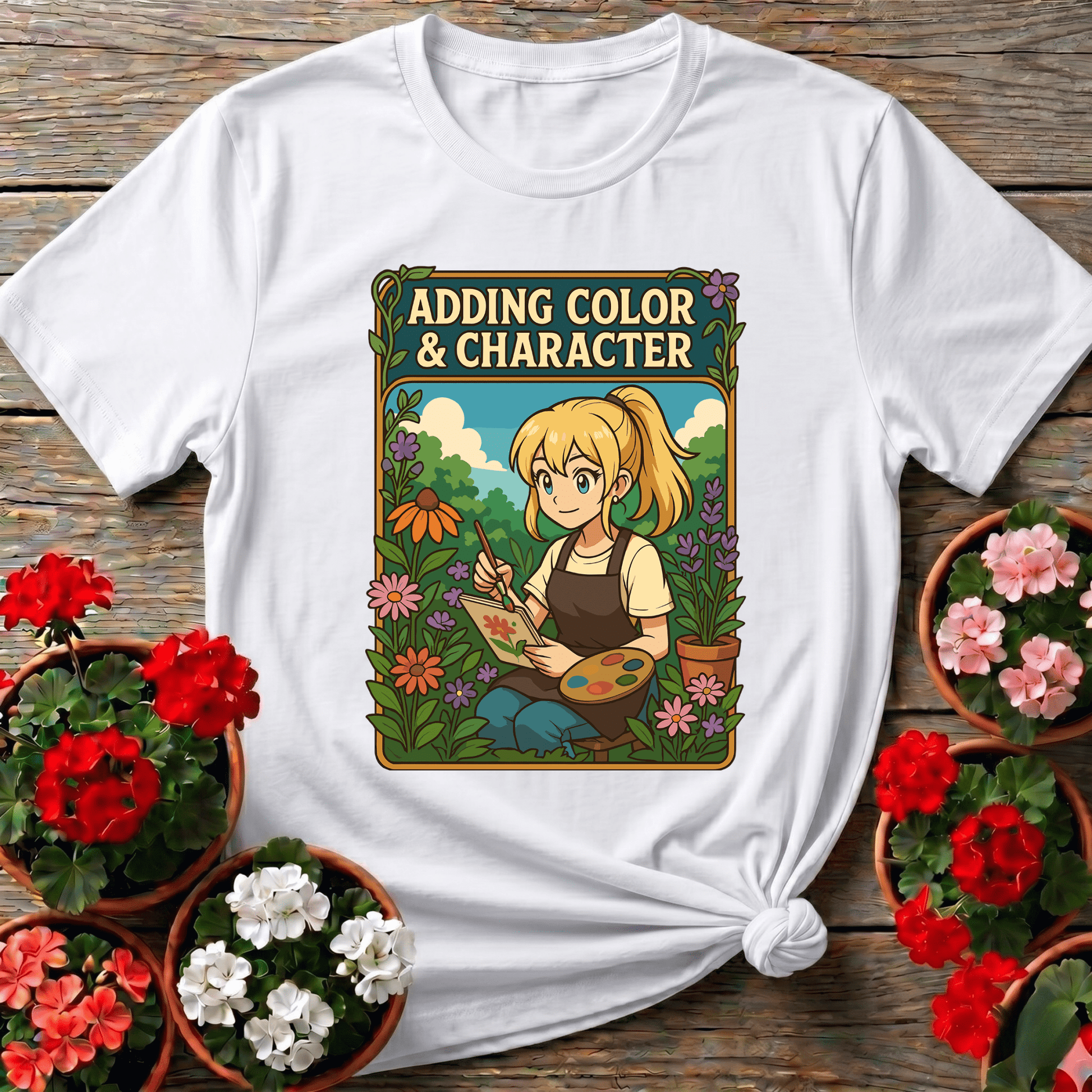 Adding Color & Character Gardening Artist T-Shirt - GardeningTshirts