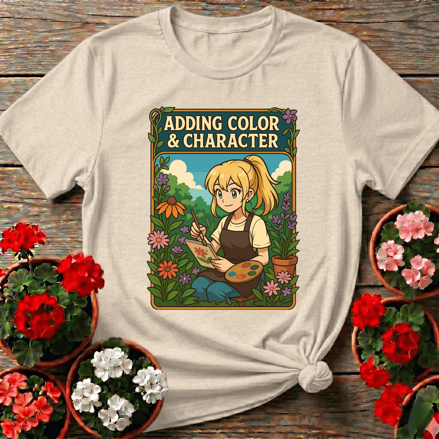 Adding Color & Character Gardening Artist T-Shirt - GardeningTshirts