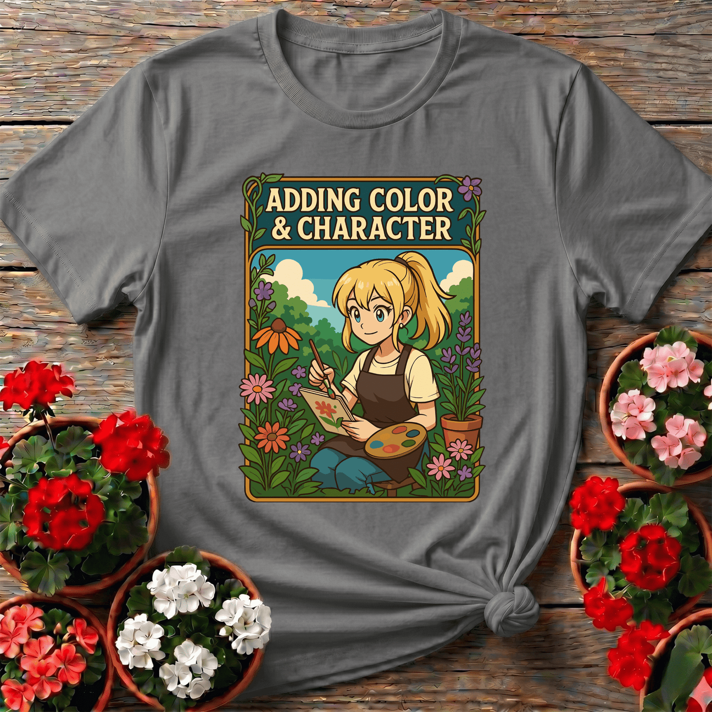 Adding Color & Character Gardening Artist T-Shirt - GardeningTshirts