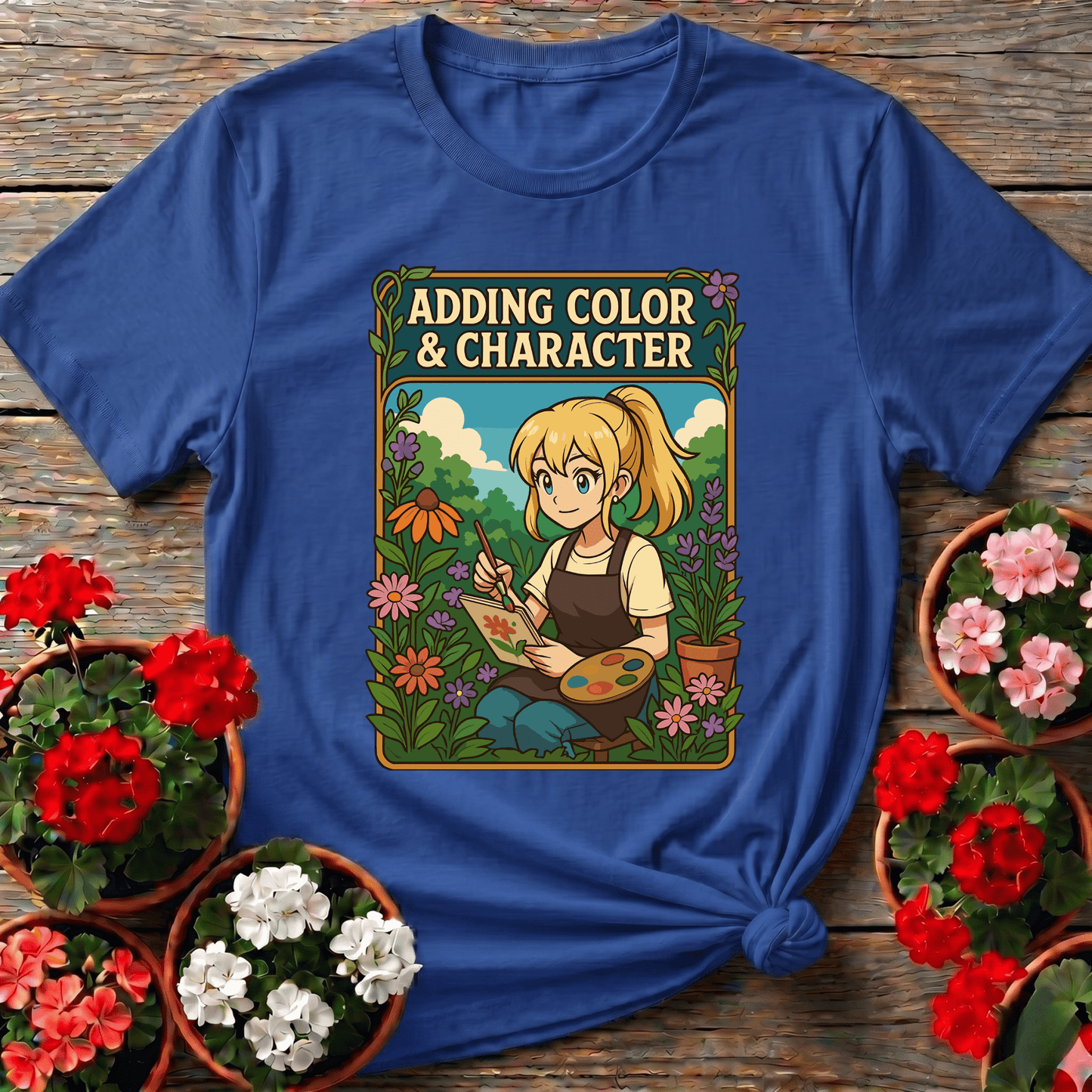 Adding Color & Character Gardening Artist T-Shirt - GardeningTshirts