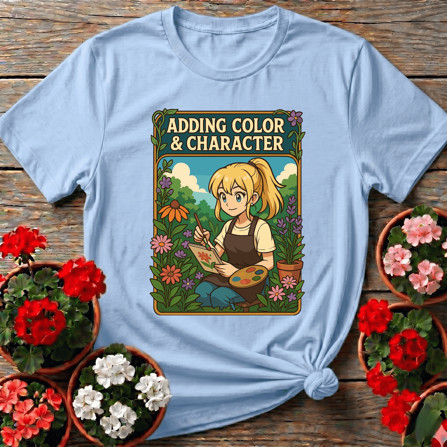 Adding Color & Character Gardening Artist T-Shirt - GardeningTshirts