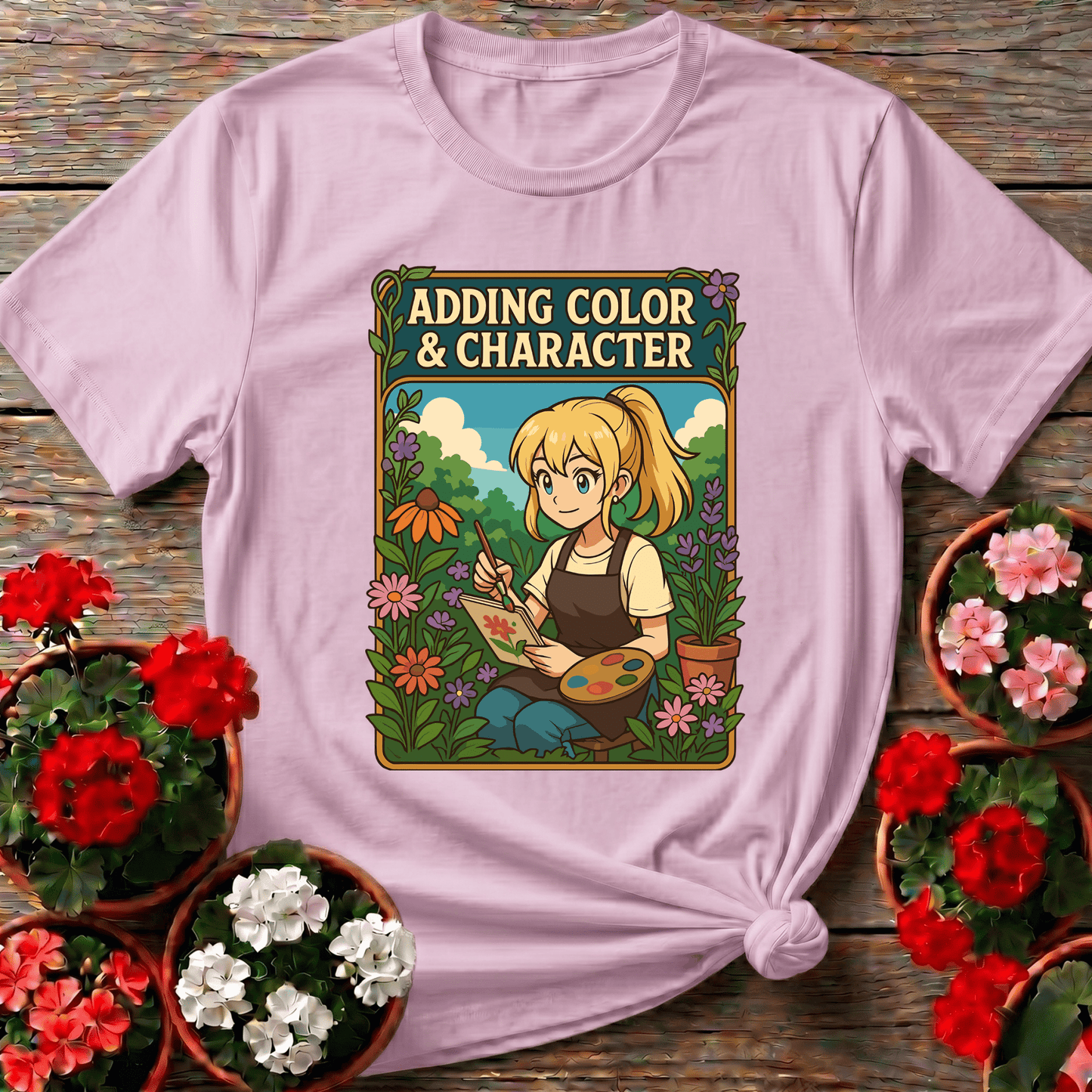Adding Color & Character Gardening Artist T-Shirt - GardeningTshirts