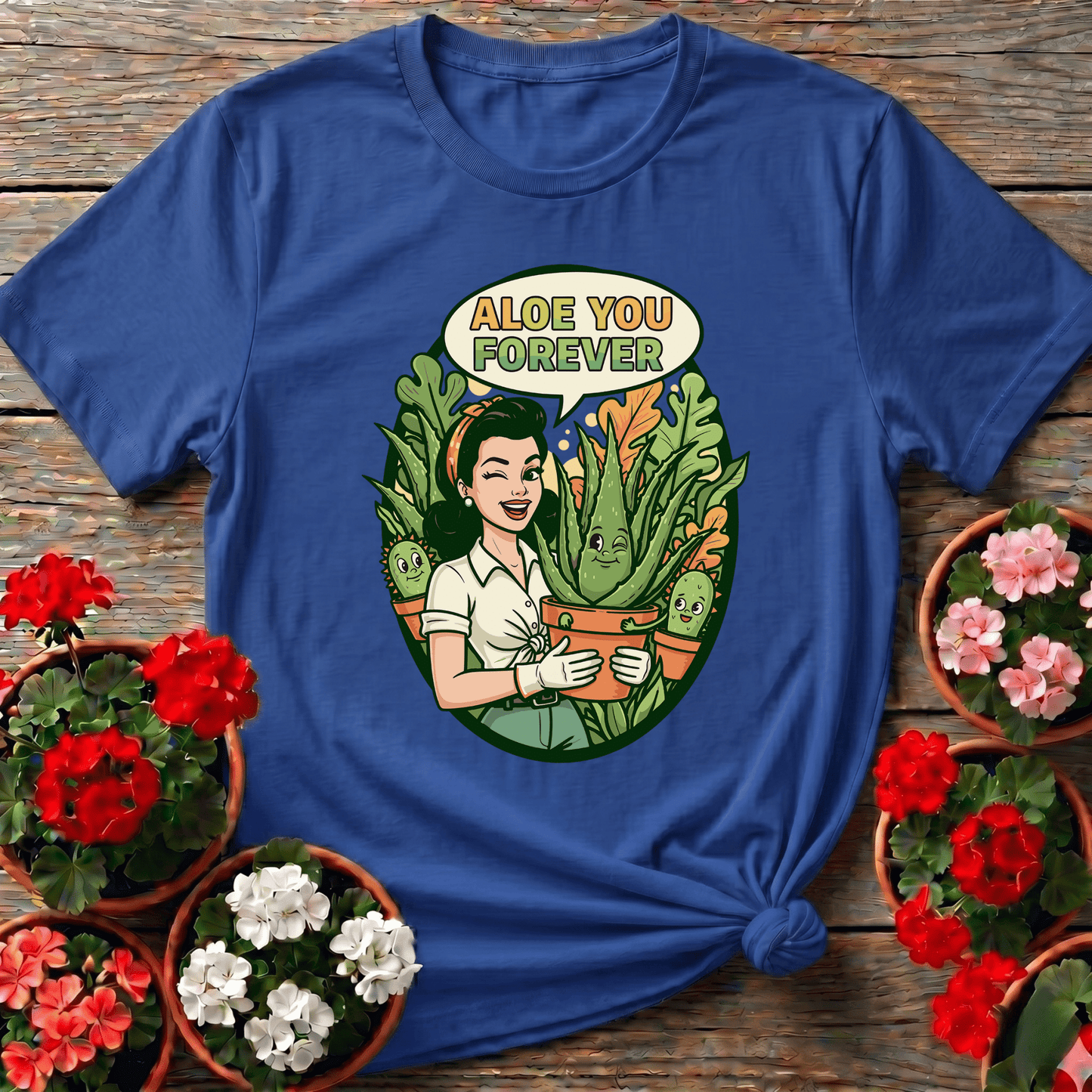 Aloe You Forever Funny Plant Lover Gardening T-Shirt - GardeningTshirts