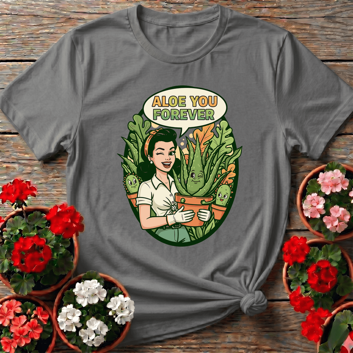 Aloe You Forever Funny Plant Lover Gardening T-Shirt - GardeningTshirts