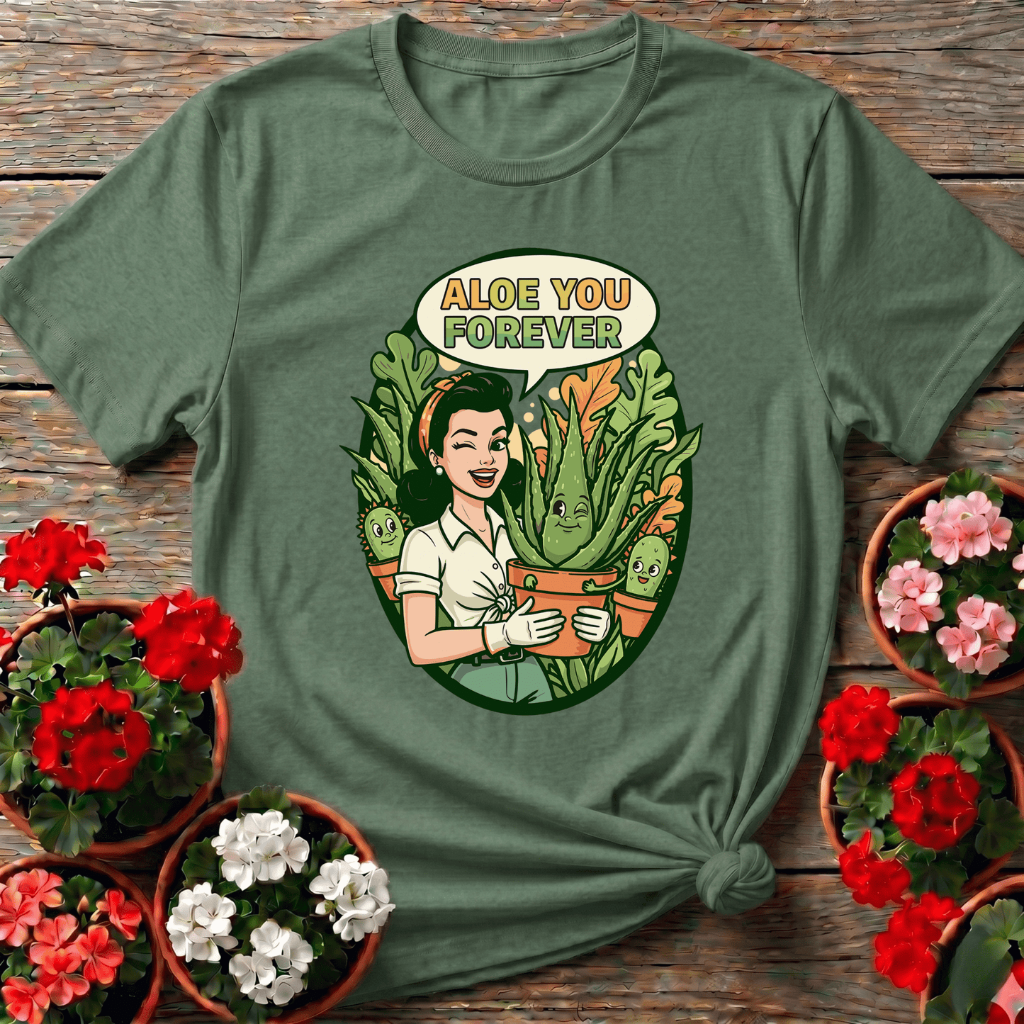 Aloe You Forever Funny Plant Lover Gardening T-Shirt - GardeningTshirts