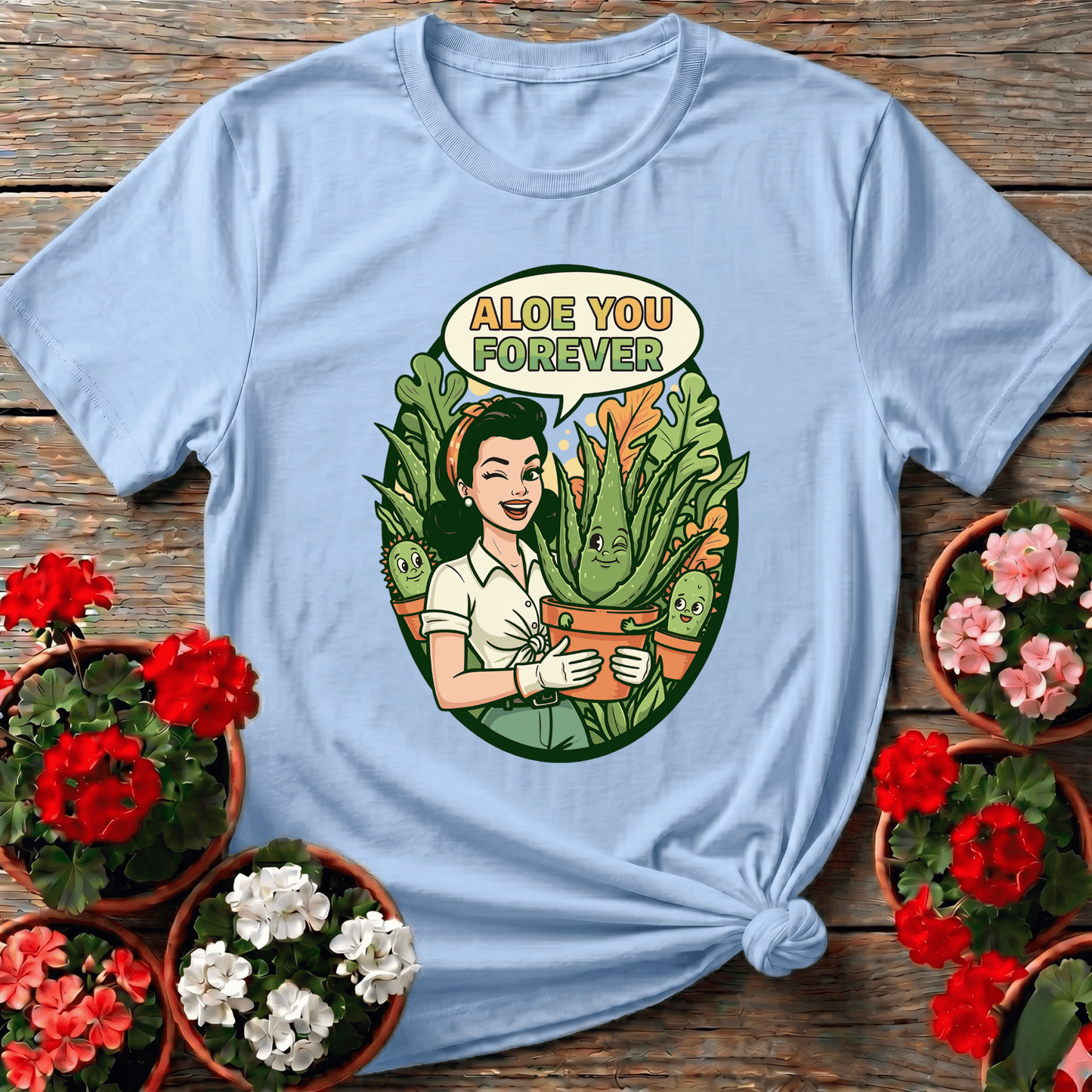 Aloe You Forever Funny Plant Lover Gardening T-Shirt - GardeningTshirts