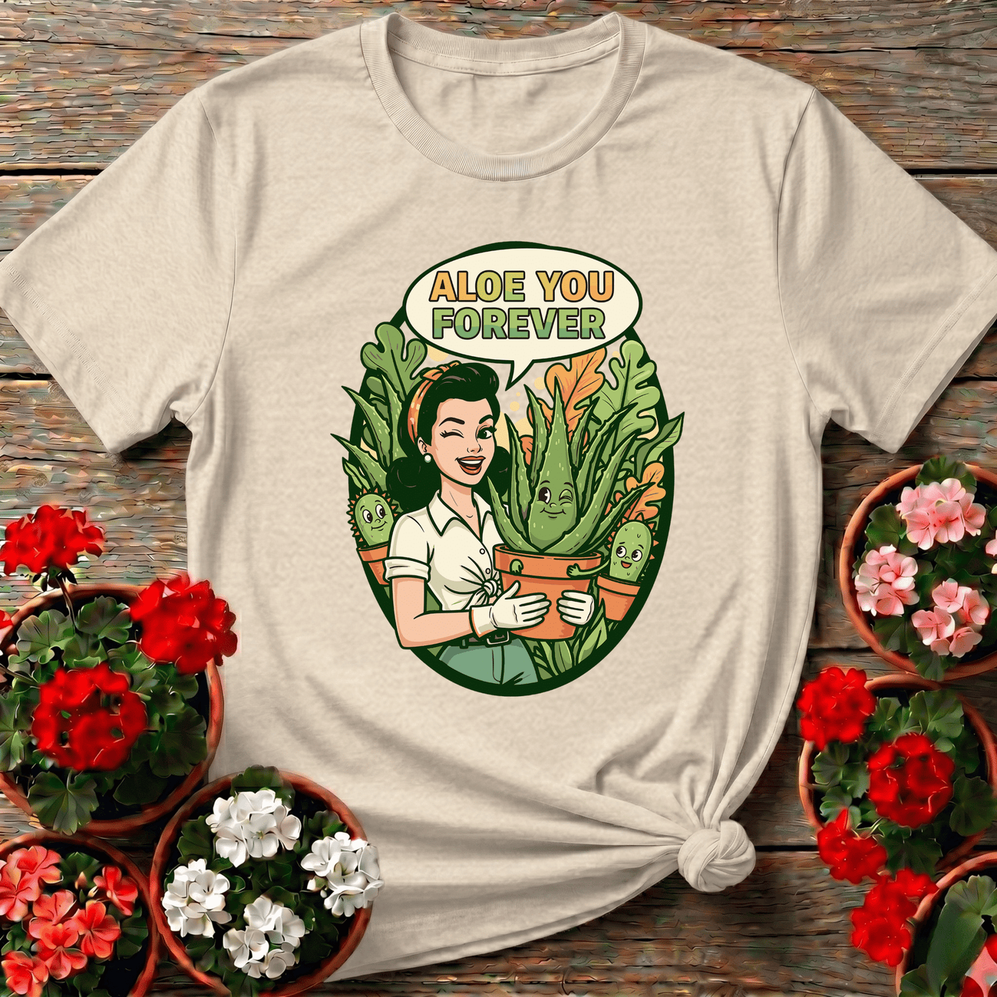 Aloe You Forever Funny Plant Lover Gardening T-Shirt - GardeningTshirts