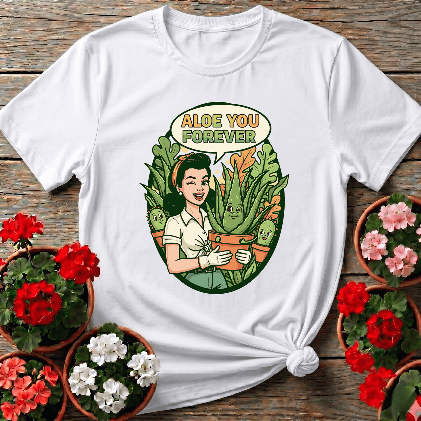 Aloe You Forever Funny Plant Lover Gardening T-Shirt - GardeningTshirts