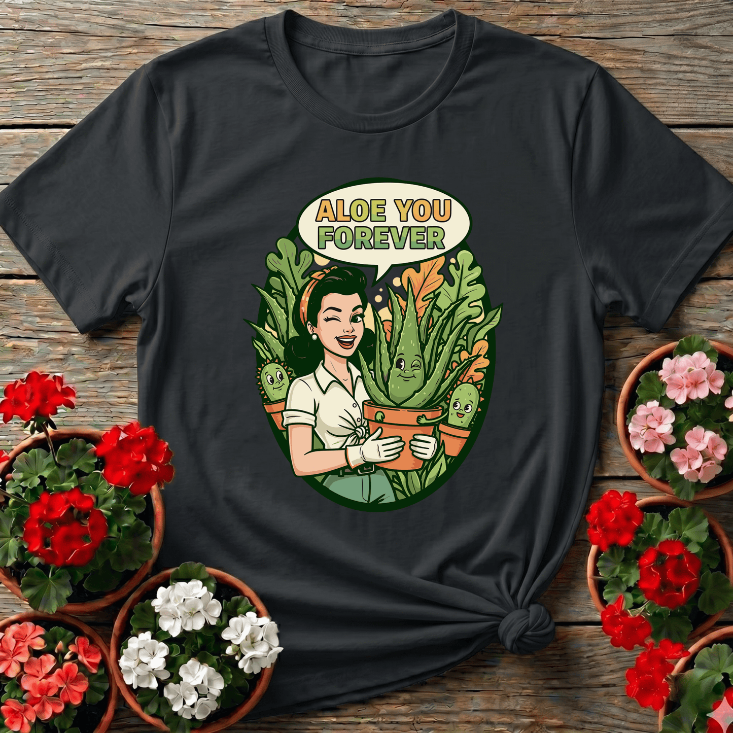 Aloe You Forever Funny Plant Lover Gardening T-Shirt - GardeningTshirts