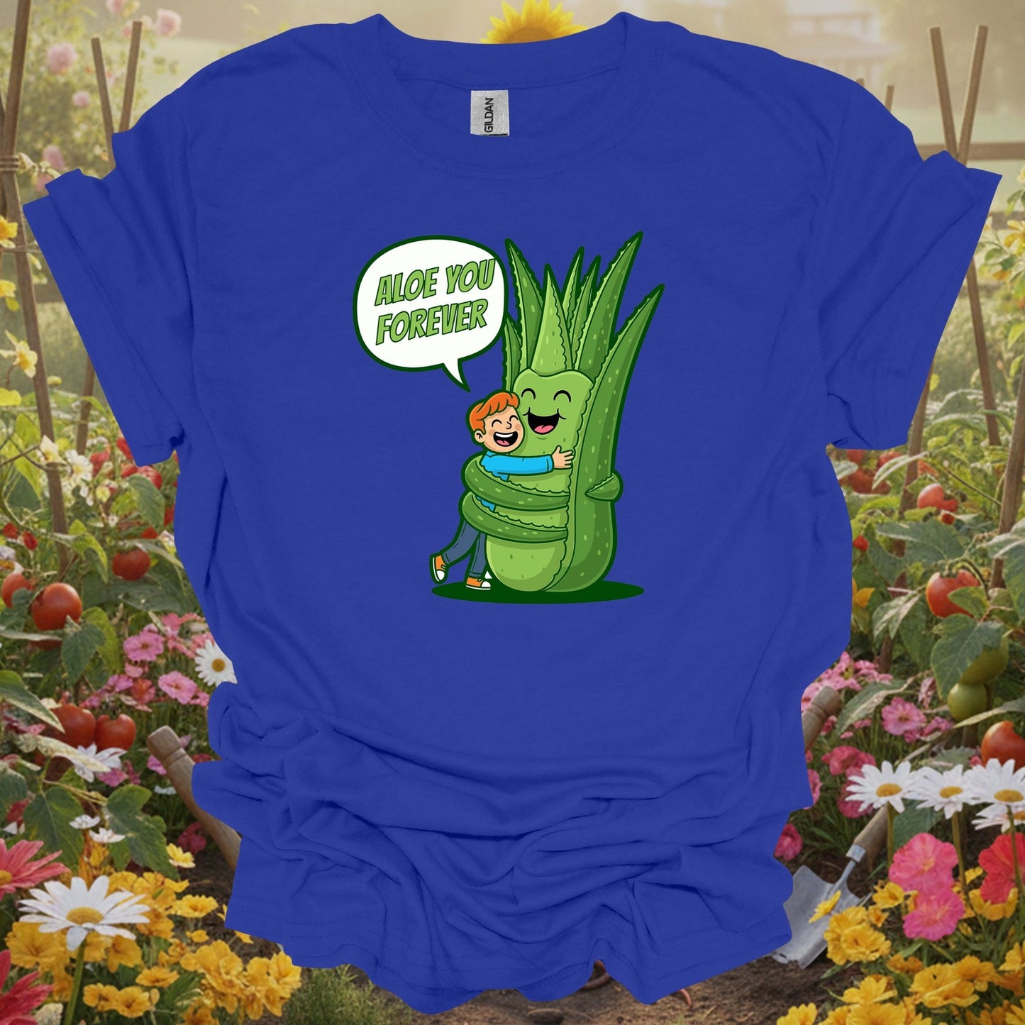 Royal tshirt showing aloe you forever funny pun succulent for gardeners who laugh