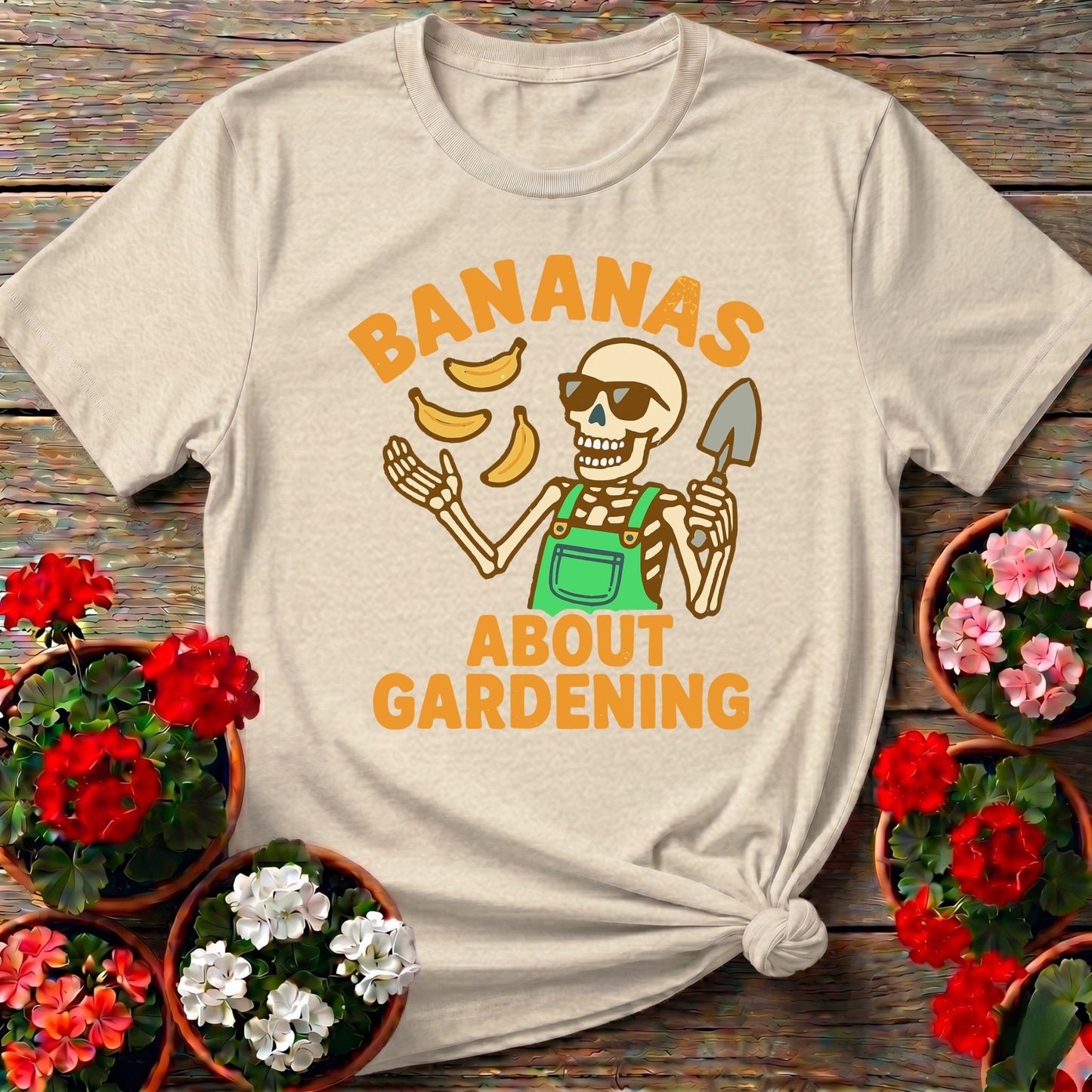 Bananas About Gardening Skeleton Tee - GardeningTshirts