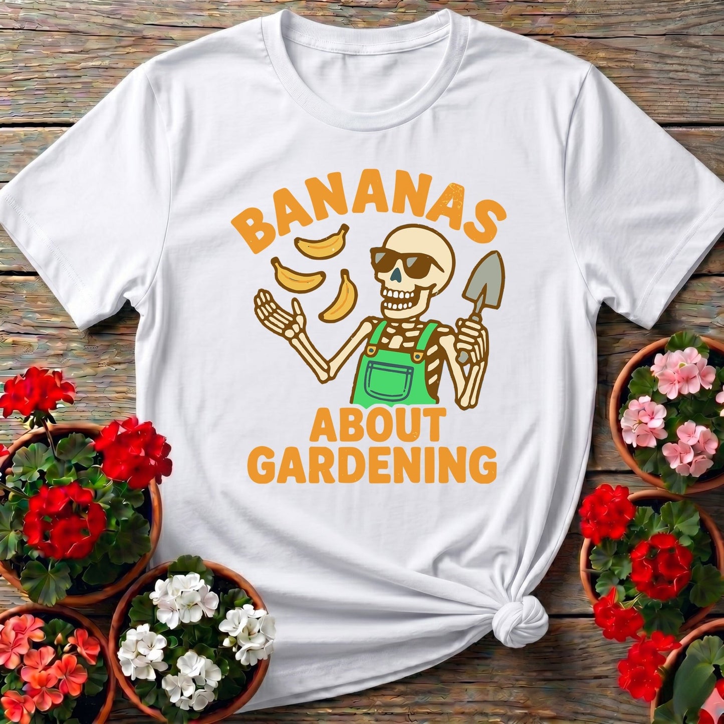 Bananas About Gardening Skeleton Tee - GardeningTshirts