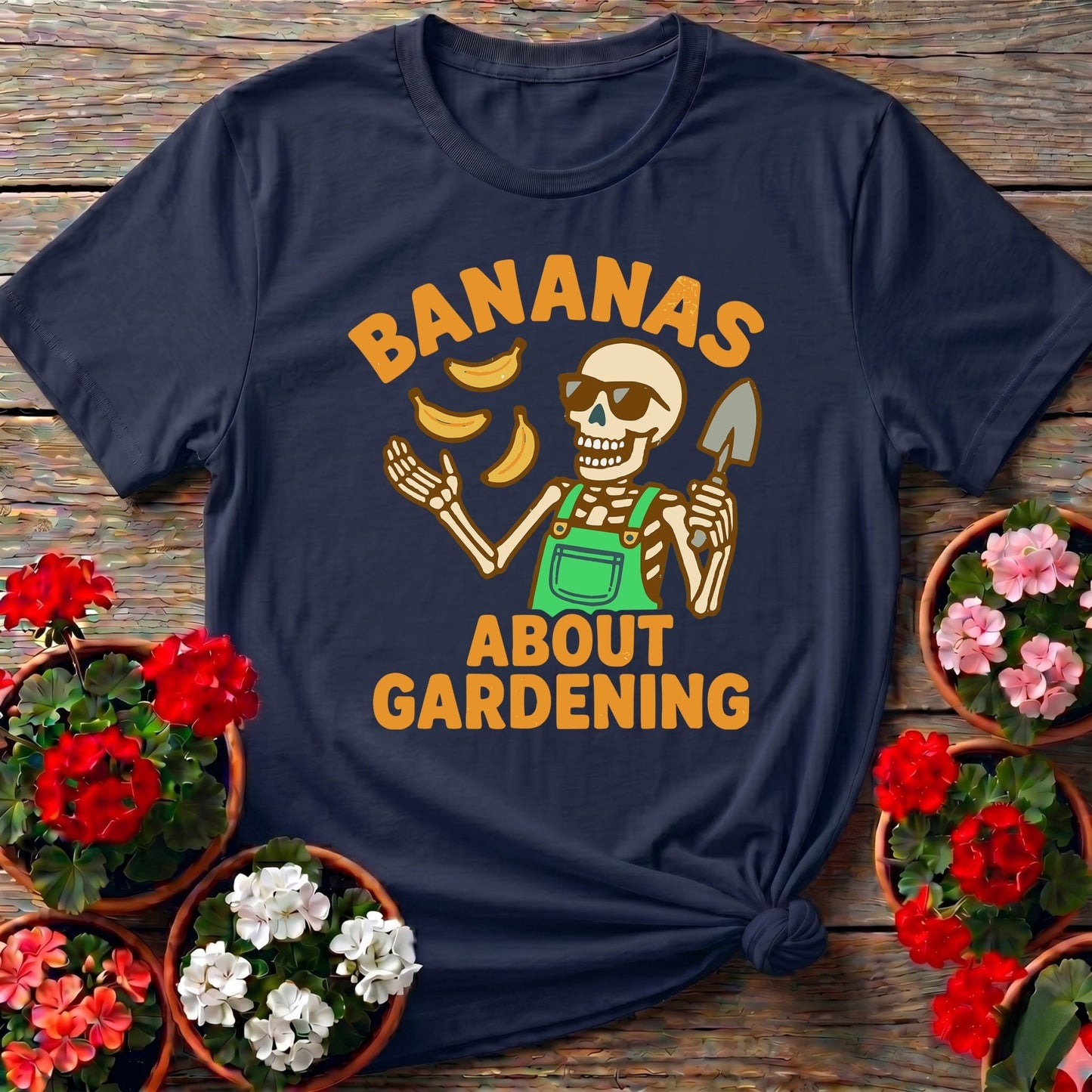 Bananas About Gardening Skeleton Tee - GardeningTshirts