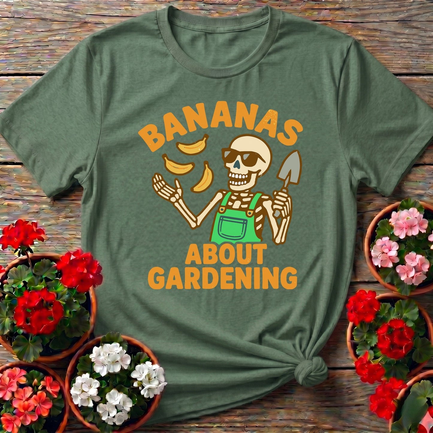Bananas About Gardening Skeleton Tee - GardeningTshirts