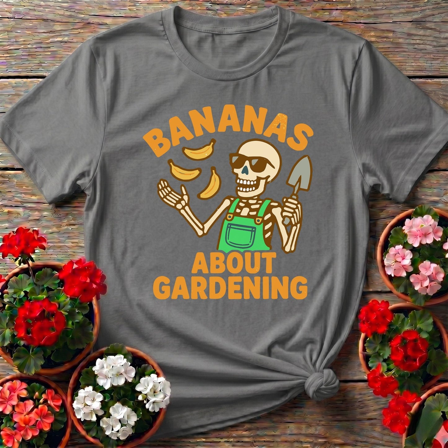 Bananas About Gardening Skeleton Tee - GardeningTshirts
