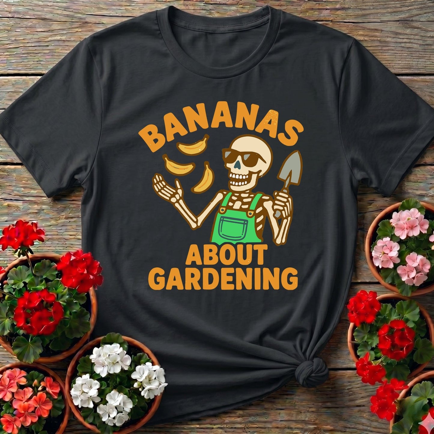 Bananas About Gardening Skeleton Tee - GardeningTshirts