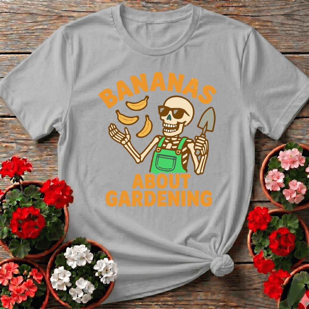 Bananas About Gardening Skeleton Tee - GardeningTshirts