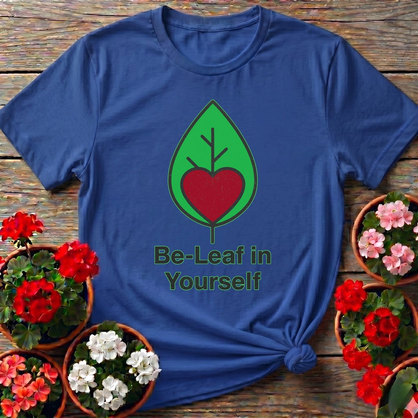 Be - Leaf In Yourself Plant Pun Tee - GardeningTshirts
