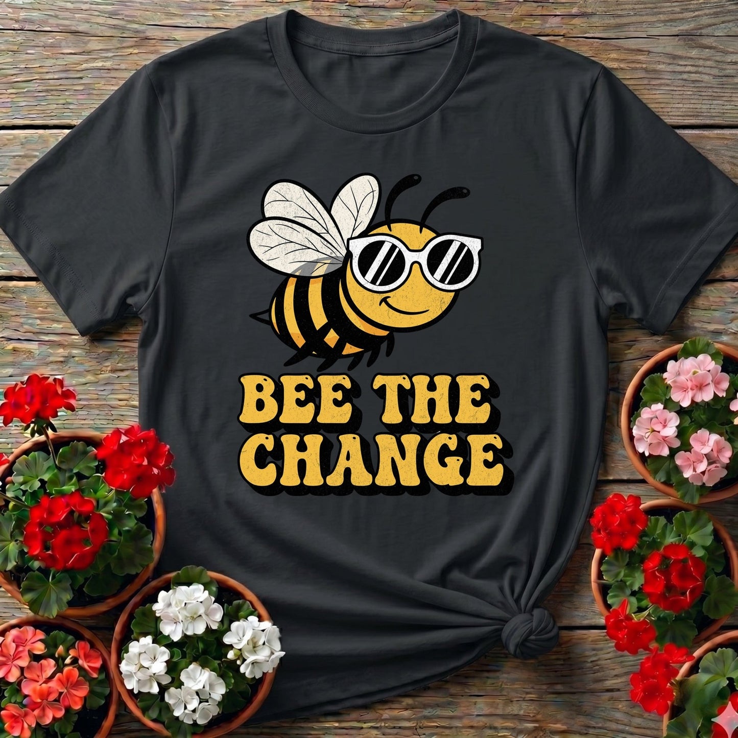 Bee The Change Pollinator T shirt - GardeningTshirts