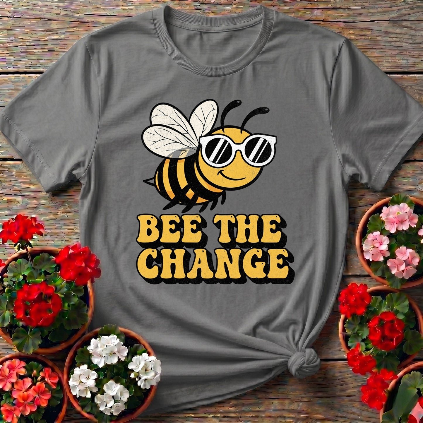 Bee The Change Pollinator T shirt - GardeningTshirts