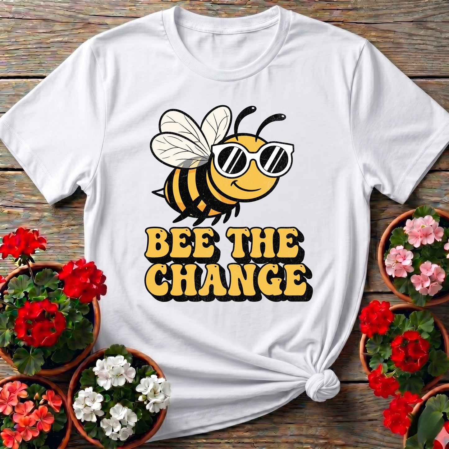 Bee The Change Pollinator T shirt - GardeningTshirts