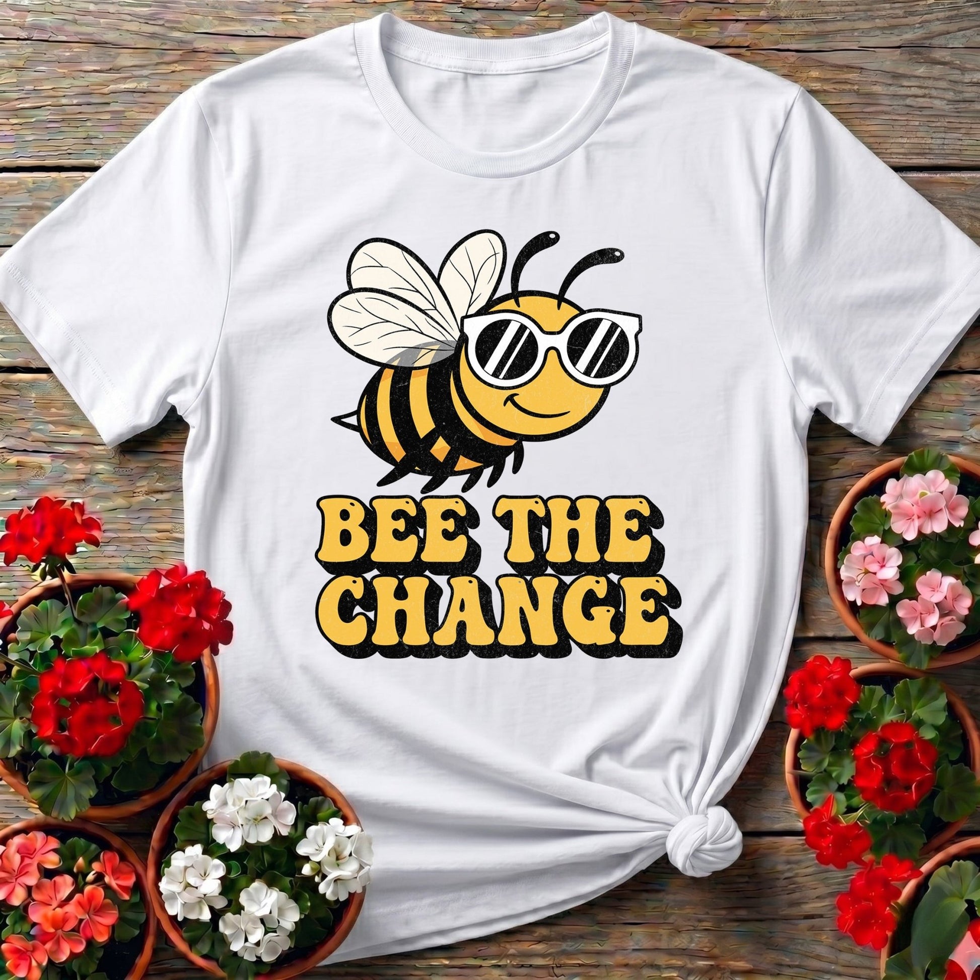 Bee The Change Pollinator T shirt - GardeningTshirts