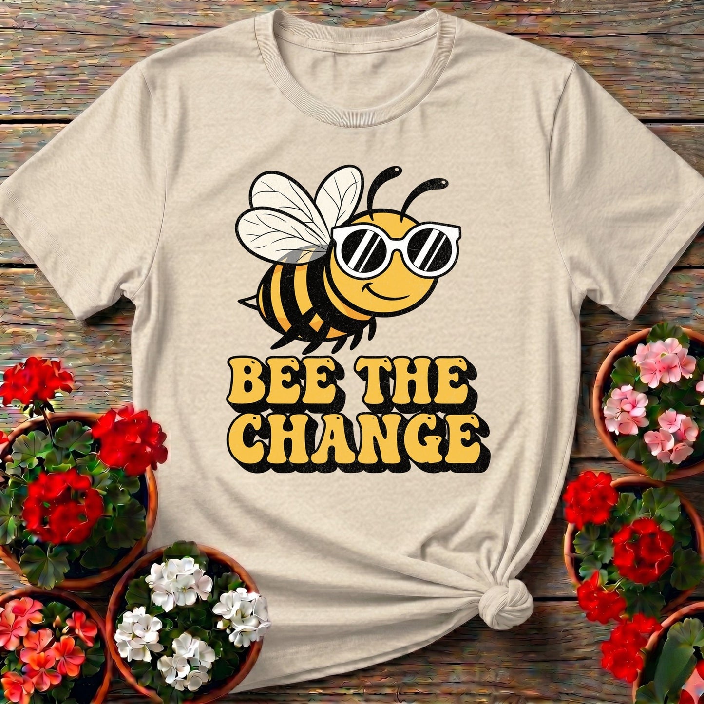 Bee The Change Pollinator T shirt - GardeningTshirts