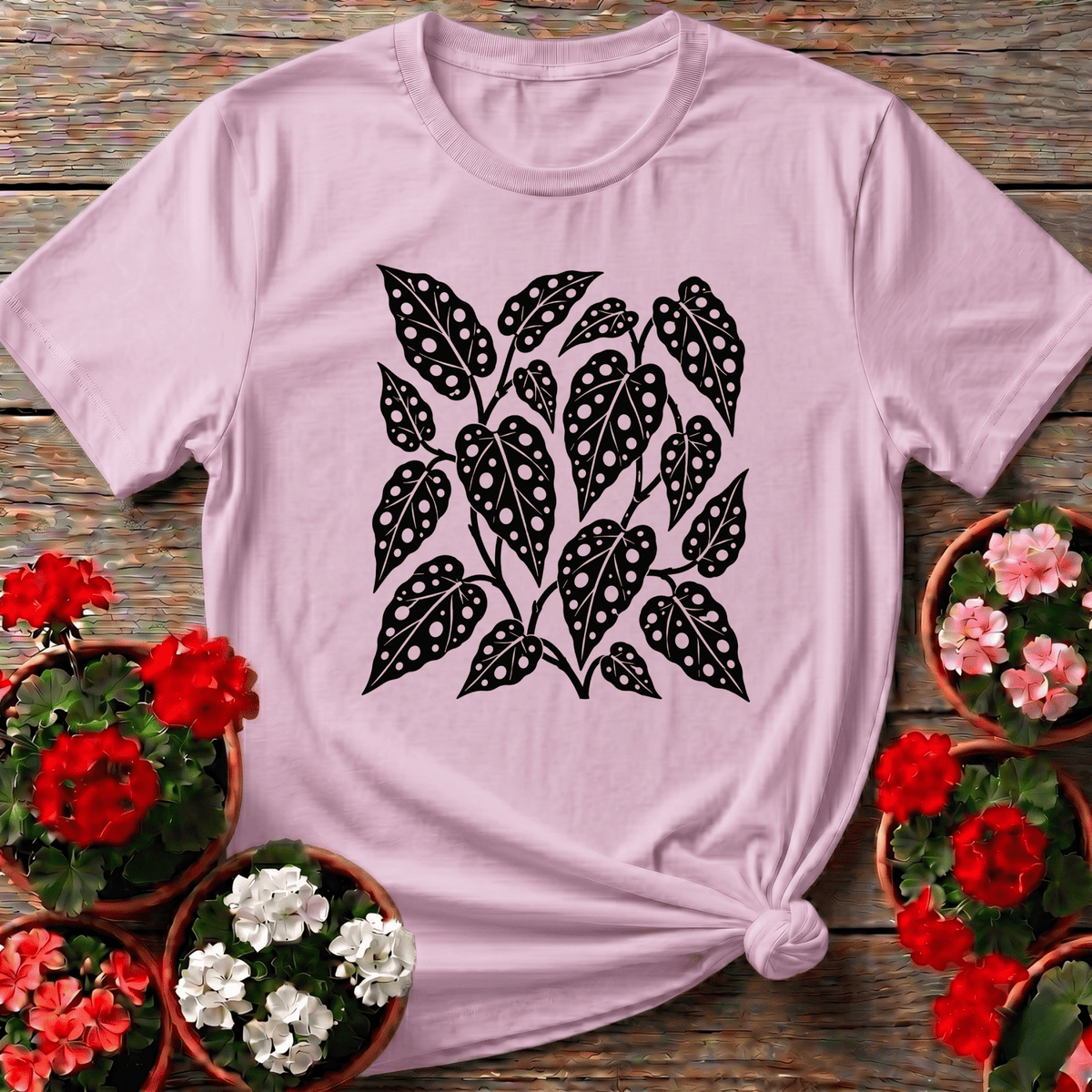 Begonia Maculata Polka Dot Leaf Gardening Tee - GardeningTshirts