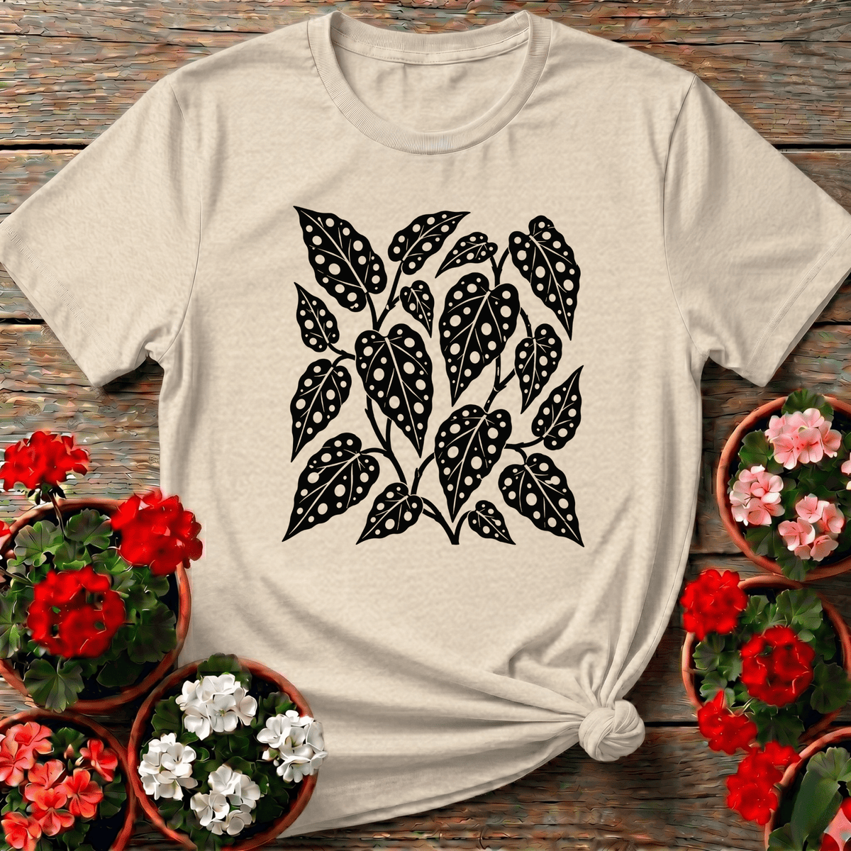 Begonia Maculata Polka Dot Leaf Gardening Tee - GardeningTshirts