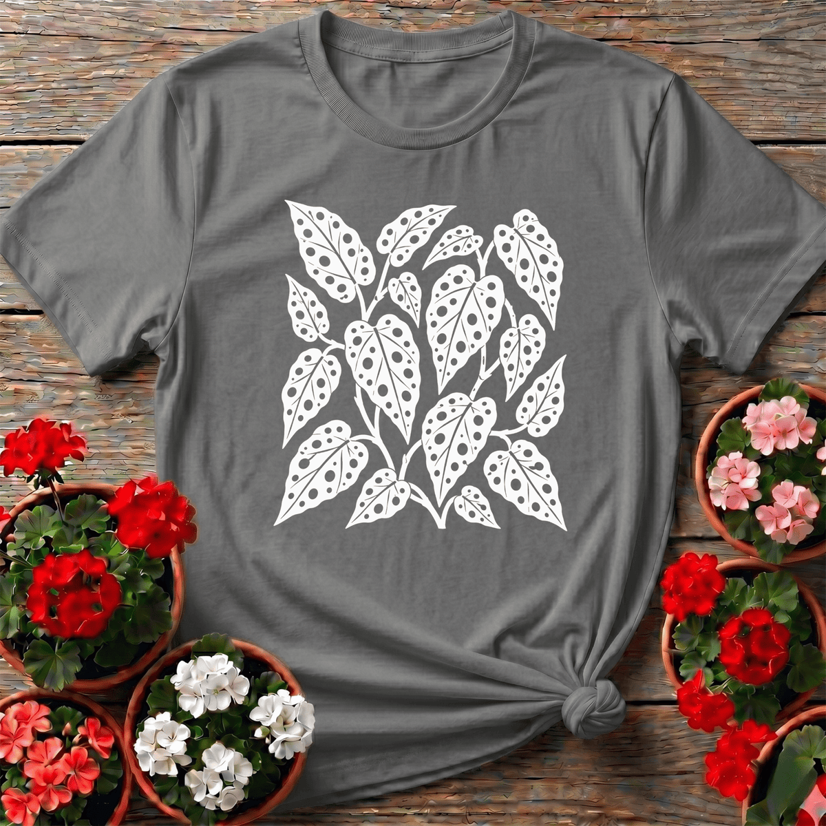 Begonia Maculata Polka Dot Leaf Gardening Tee - GardeningTshirts