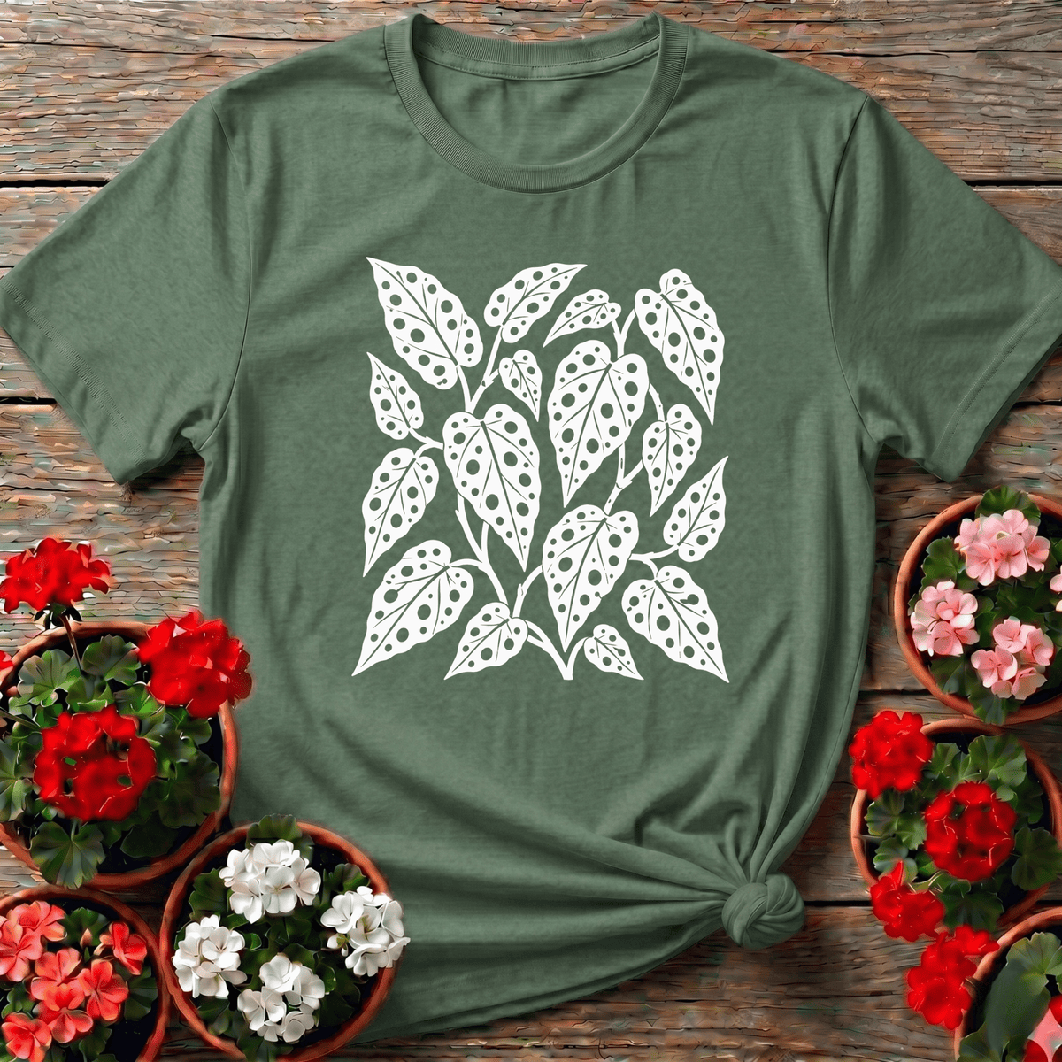 Begonia Maculata Polka Dot Leaf Gardening Tee - GardeningTshirts