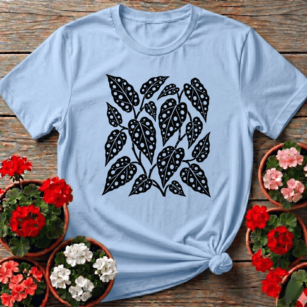 Begonia Maculata Polka Dot Leaf Gardening Tee - GardeningTshirts