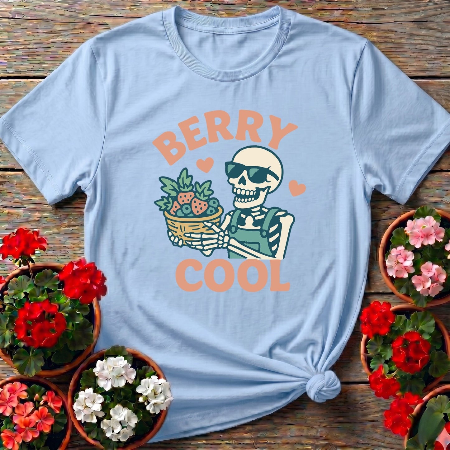 Berry Cool Funny Skeleton T-shirt - GardeningTshirts