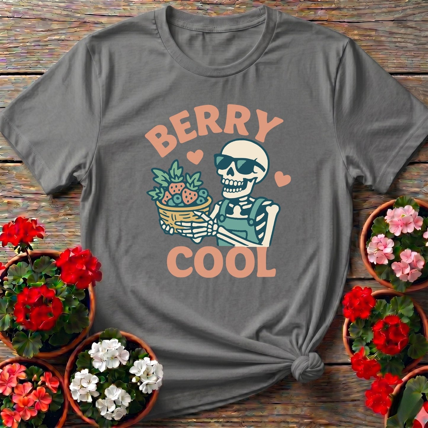 Berry Cool Funny Skeleton T-shirt - GardeningTshirts