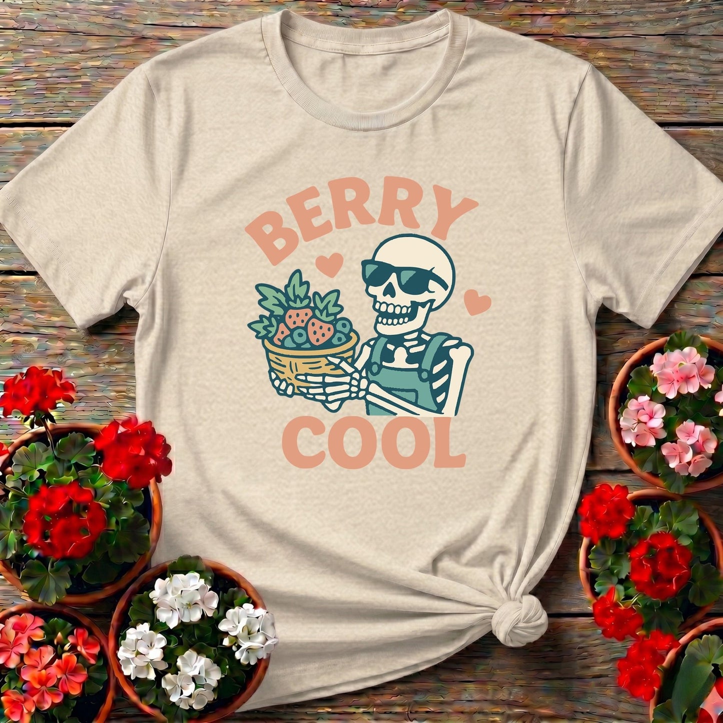 Berry Cool Funny Skeleton T-shirt - GardeningTshirts