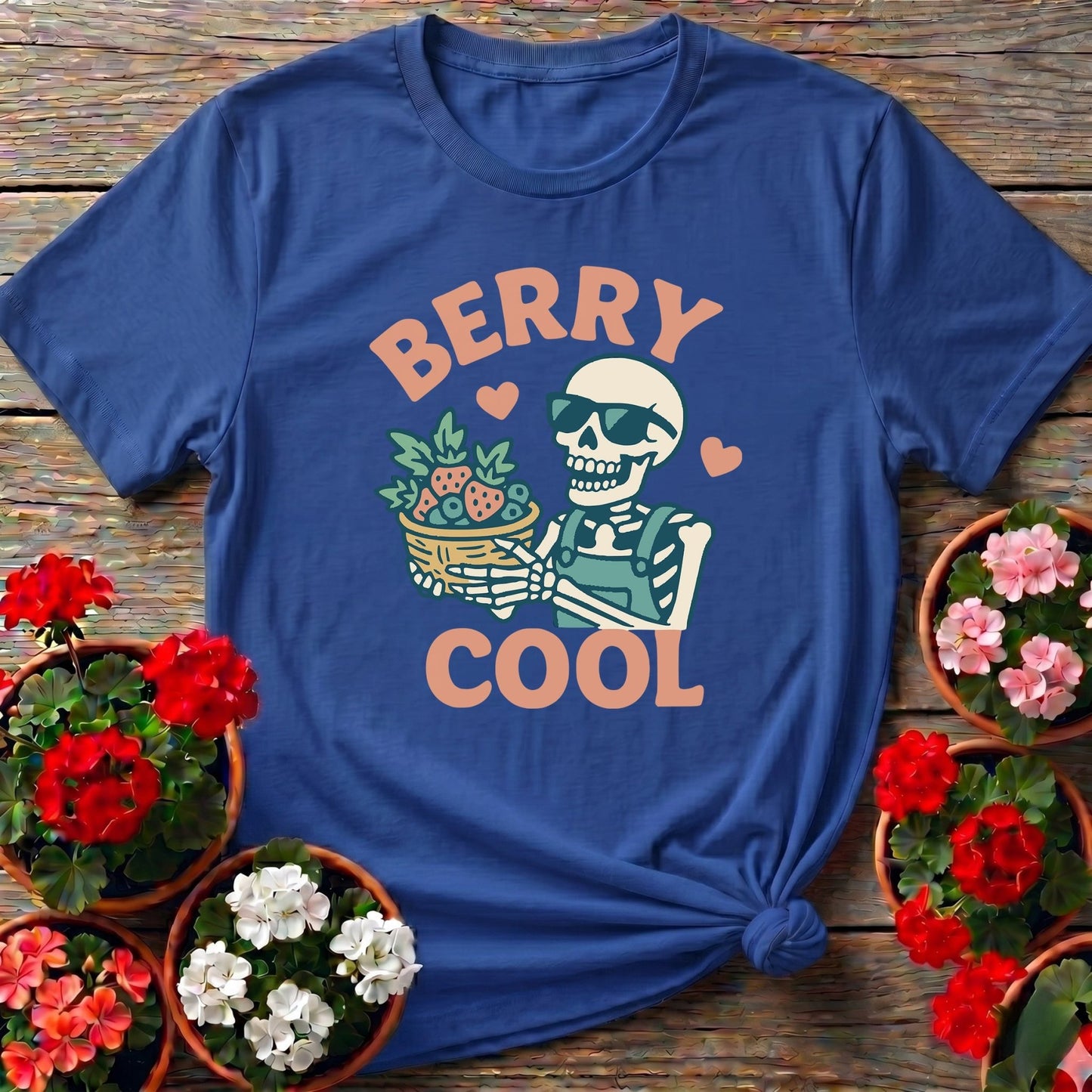 Berry Cool Funny Skeleton T-shirt - GardeningTshirts
