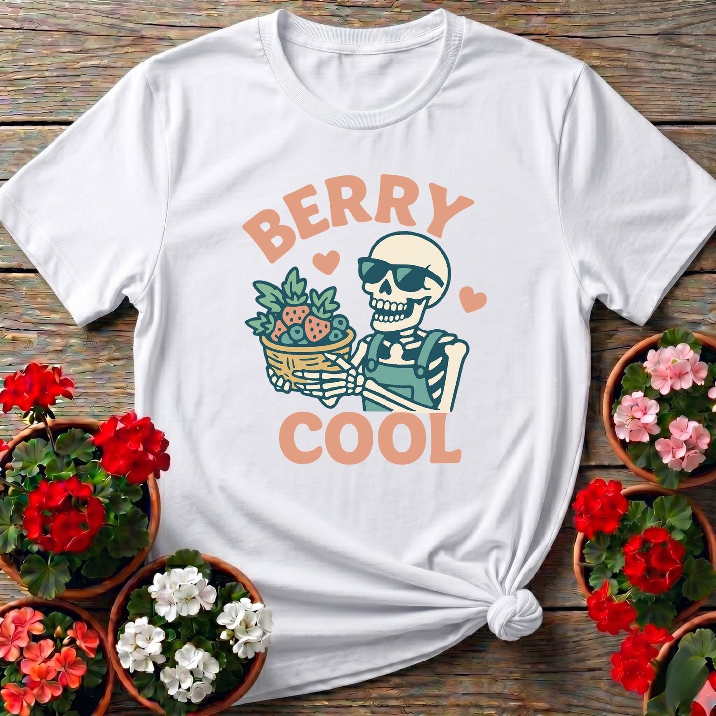 Berry Cool Funny Skeleton T-shirt - GardeningTshirts