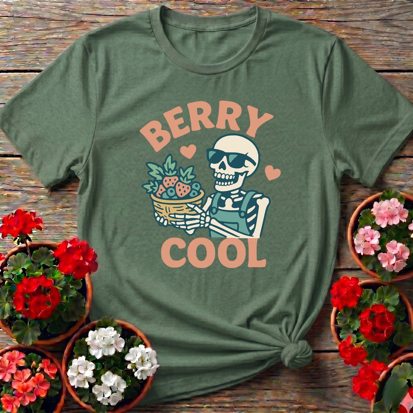 Berry Cool Funny Skeleton T-shirt - GardeningTshirts