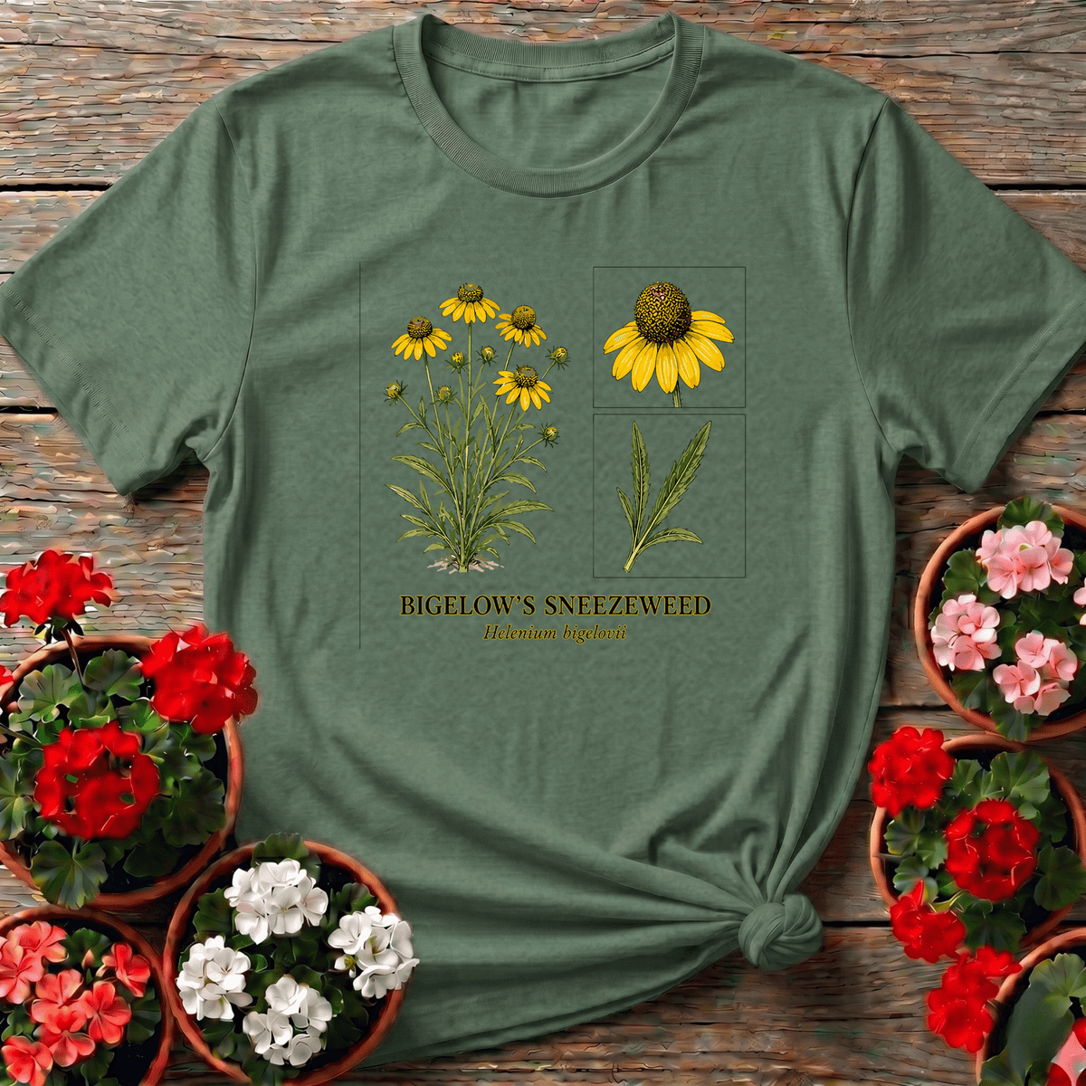 Bigelow's Sneezeweed Helenium Bigelovii Wildflower Tee - GardeningTshirts