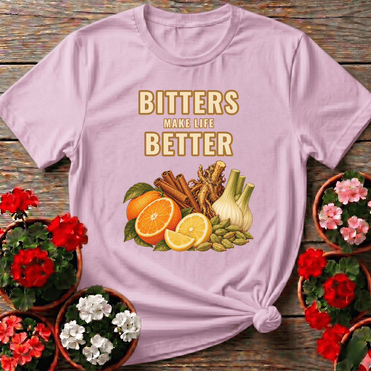 Bitters Make Life Better Fennel Citrus Apothecary Tee - GardeningTshirts