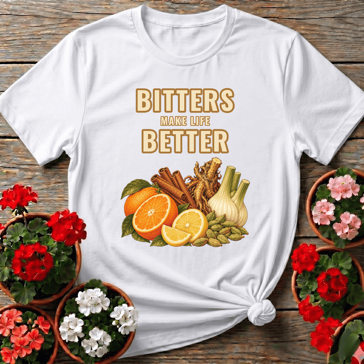 Bitters Make Life Better Fennel Citrus Apothecary Tee - GardeningTshirts