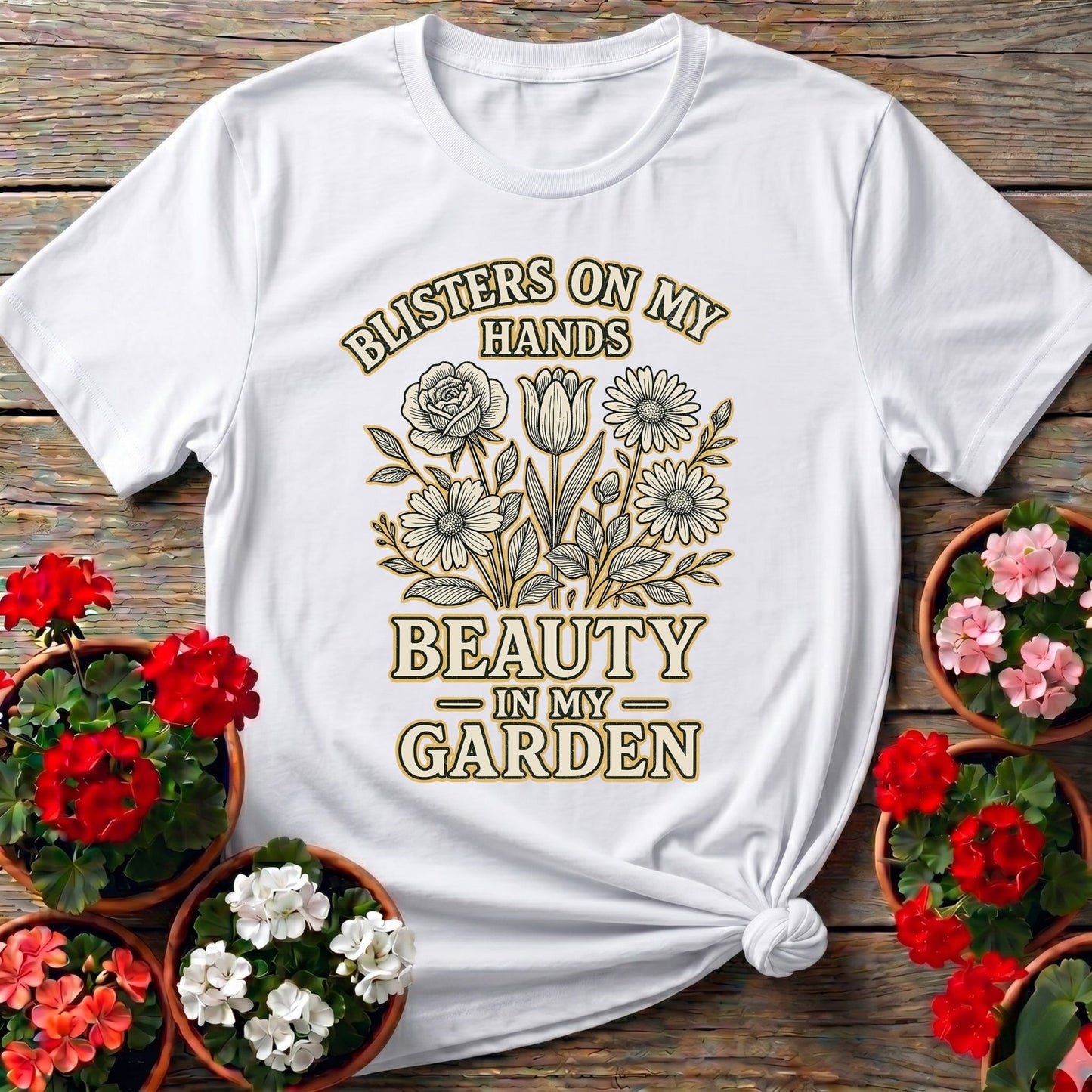 Blisters On My Hands Beauty In My Garden Tee - GardeningTshirts