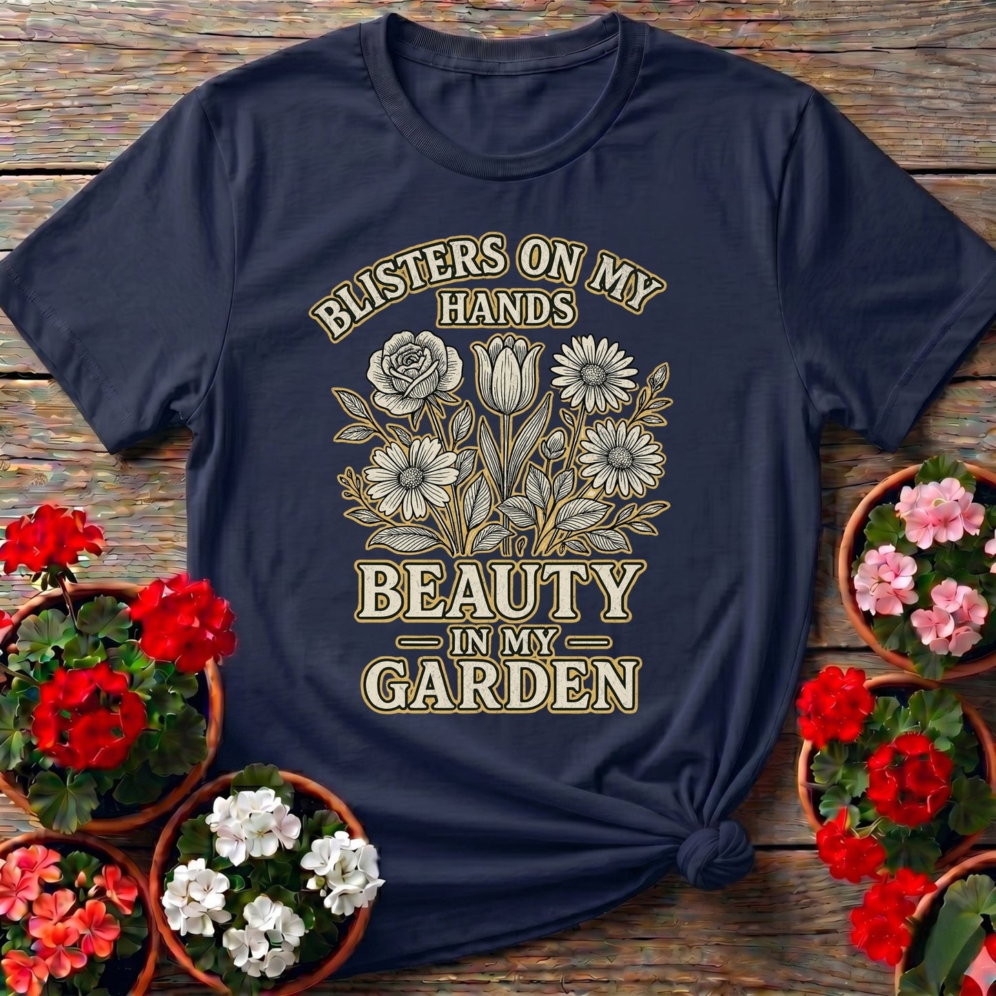 Blisters On My Hands Beauty In My Garden Tee - GardeningTshirts