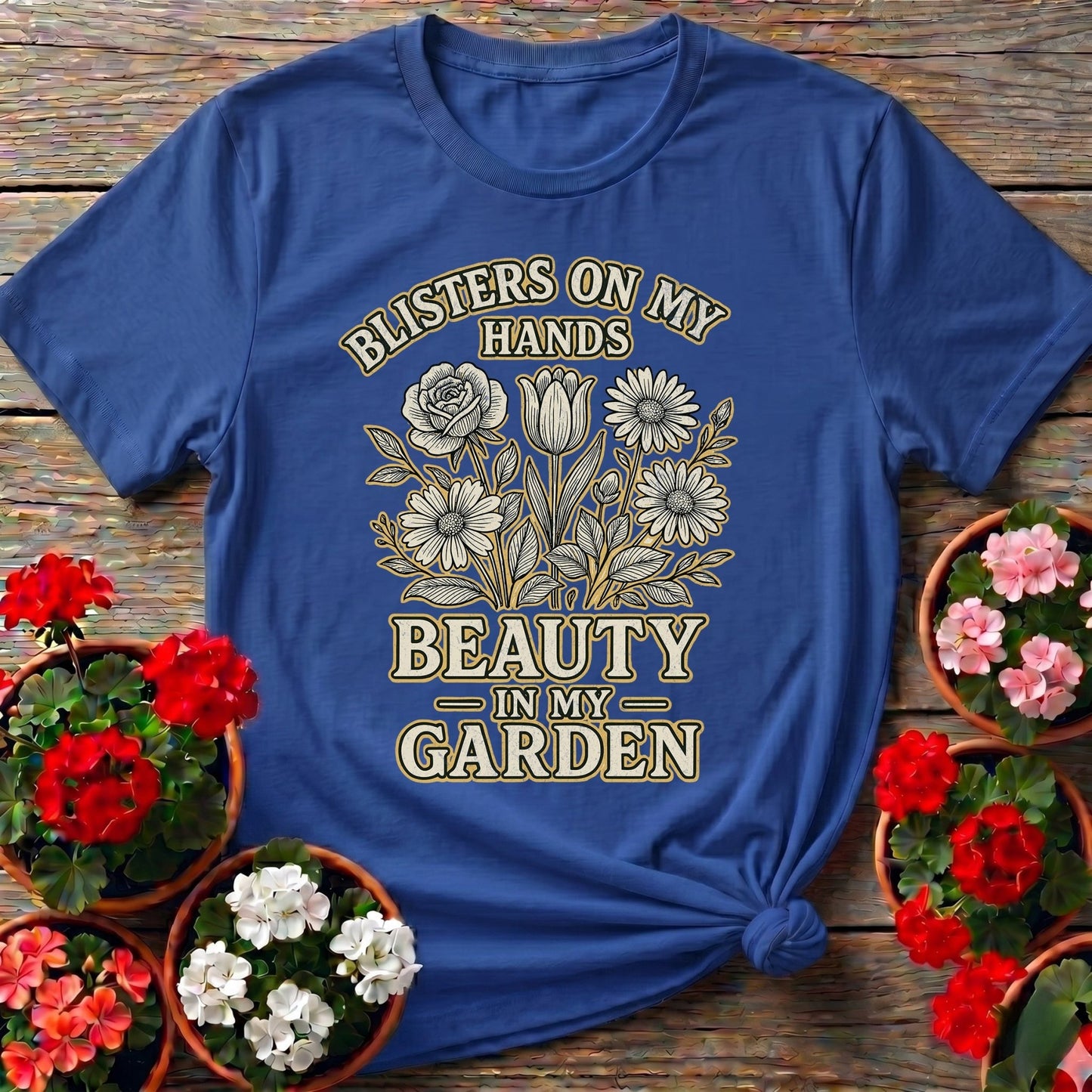 Blisters On My Hands Beauty In My Garden Tee - GardeningTshirts